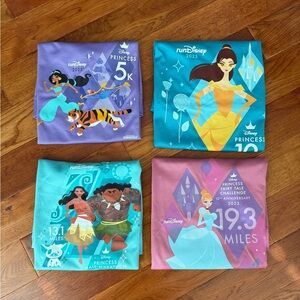 Disney runDisney 2023 Princess Half Marathon Weekend Complete Shirt Set Size M